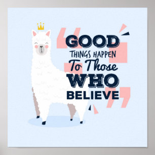 Believe Llama Poster