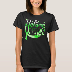 Believe Lymphoma Awareness Butterfly T-Shirt