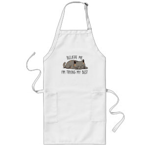 Believe Me, I’m Trying My Best – Sleeping Cat Long Apron