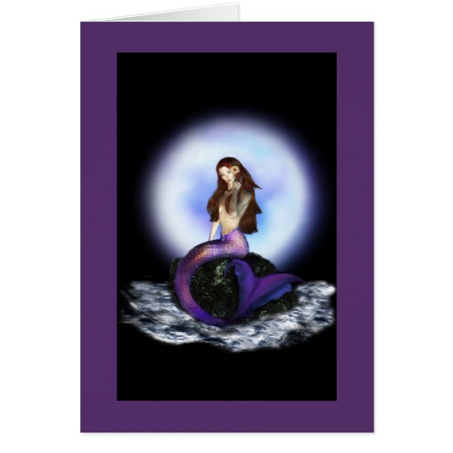 Believe Mermaid Cards Purple (Front)