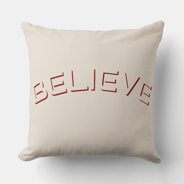 Believe Minimal Beige Cream  Cushion (Front)