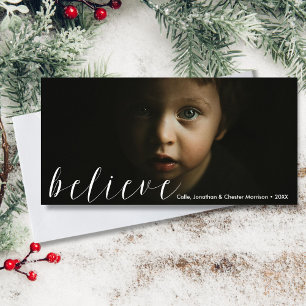 Believe   Modern Soulful Beautiful Holiday Photo