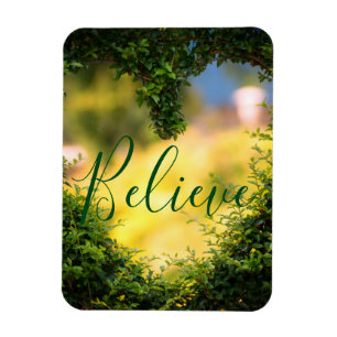Believe Motivational, Inspirational Heart Magnet