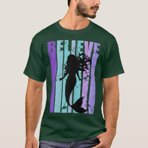 Believe Motivational Mermaid Womens Girls Magical T-Shirt