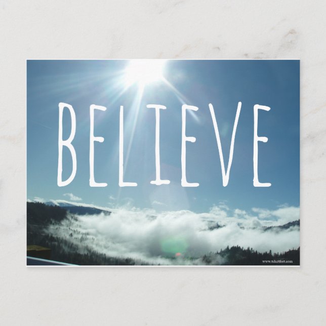 Believe Motivational Saying Postcard (Front)