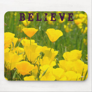 BELIEVE mousepad Poppy Flowers Meadow