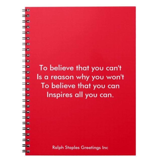 Believe Notebook (Front)