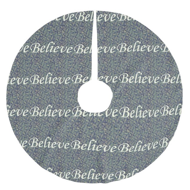 Believe Over Panes Brushed Polyester Tree Skirt (Front)