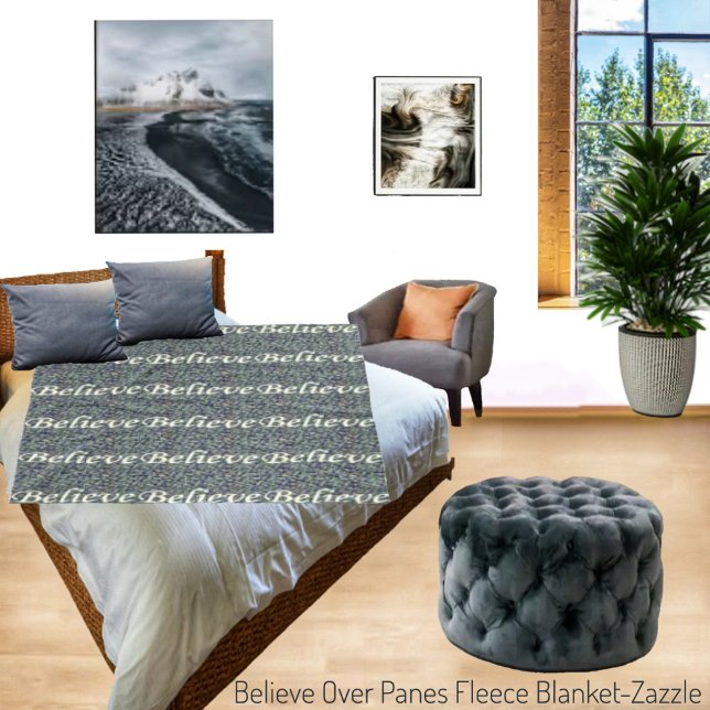 Believe Over Panes Fleece Blanket (Creator Uploaded)