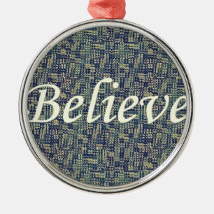 Believe Over Panes Metal Ornament