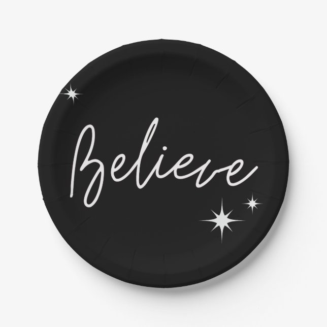 Believe Paper Plate (Front)