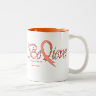 Believe "Peach Mug" Two-Tone Coffee Mug