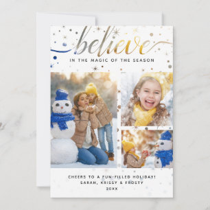 BELIEVE Photo Card with Colour Matching Typography
