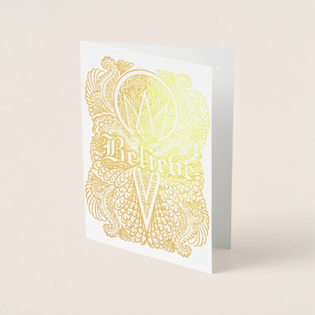 Believe - Positive Statement Quote Foil Card (Front)