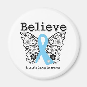 Believe - Prostate Cancer Butterfly Magnet