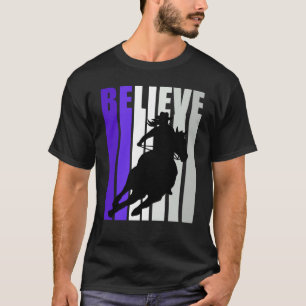 Believe Purple Cowgirl Southern Girls Western Hors T-Shirt