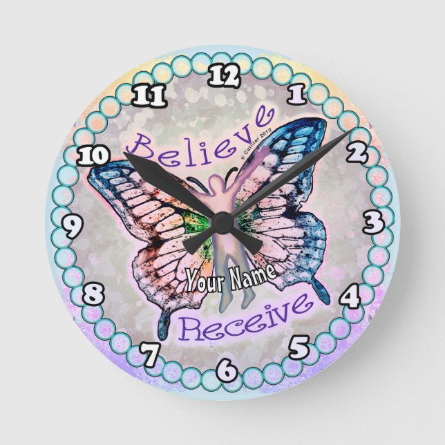 Believe Receive Round Clock (Front)