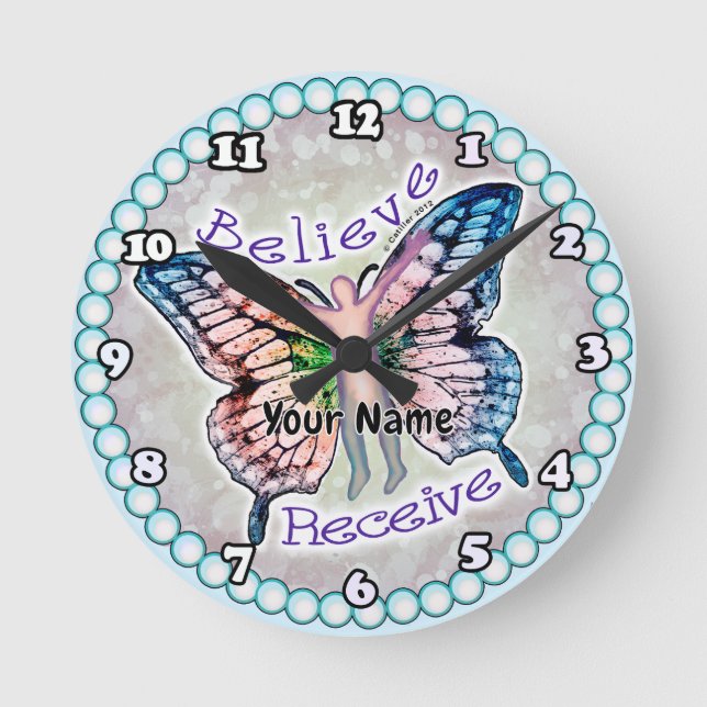 Believe Receive Round Clock (Front)