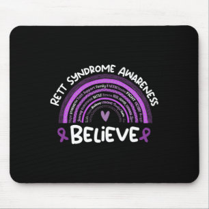 Believe Rett Syndrome Awareness Month Rett Syndrom Mouse Pad