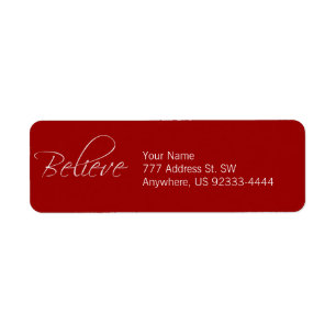 Believe Return Address Label