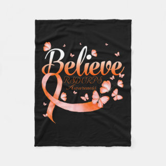 Believe Rsd Crps Awareness Butterfly Fleece Blanket