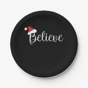 believe Santa Claus Paper Plate