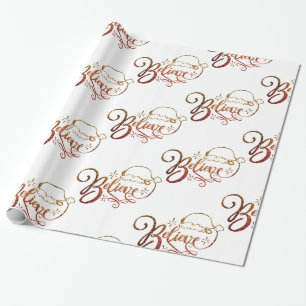 Believe Santa Claus Wrapping Paper