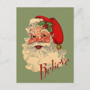 Believe Santa Holiday Postcard