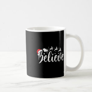 Believe Santa Xmas Pajama Fun Christmas Vibes Men Coffee Mug