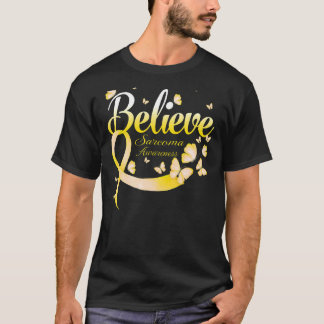 Believe Sarcoma Awareness Butterfly T-Shirt
