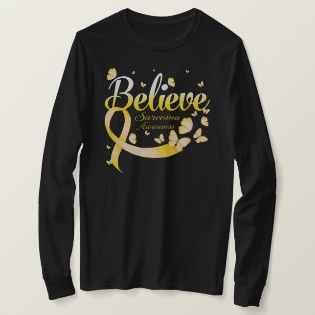 Believe SARCOMA Butterfly T-Shirt (Design Front)