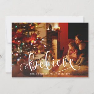 Believe Script Holiday Photo