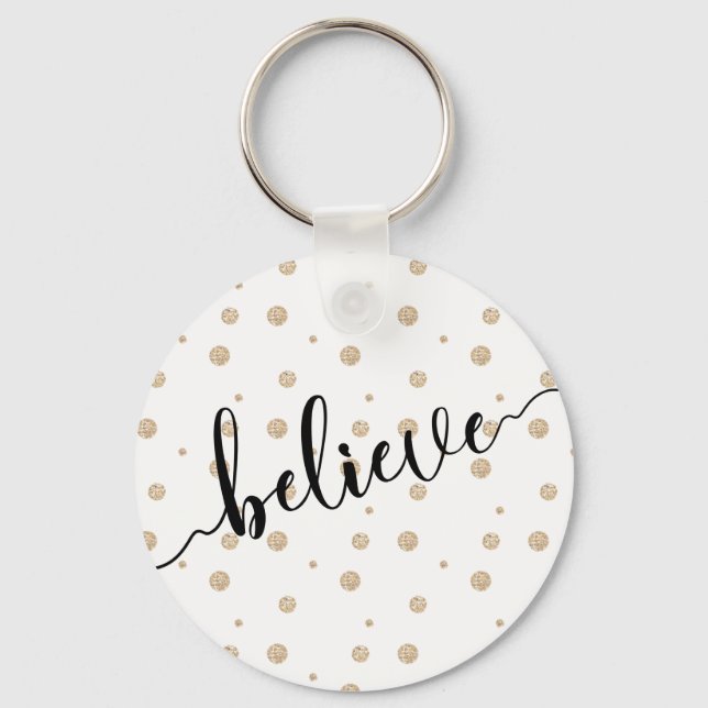 Believe Script Key Ring (Front)