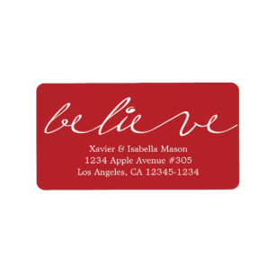 Believe Script Label