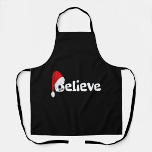 Believe Shirt Christmas Party Apron
