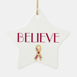 BELIEVE SMA AWARENESS RIBBON ORNAMENT