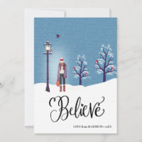 BELIEVE | Snowy Scenery With Winter Cardinal Bird