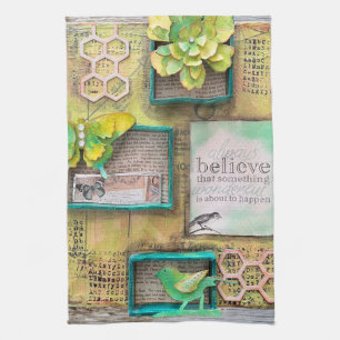 Believe Something Wonderful Will Happen Tea Towel