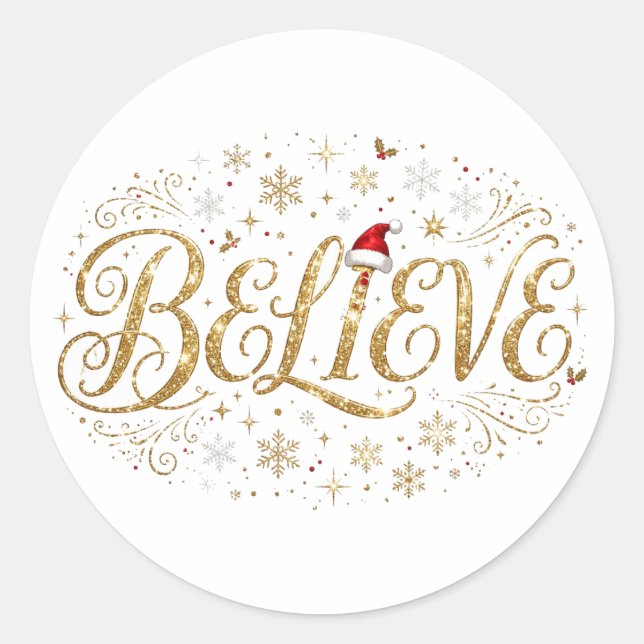 Believe Sparkling Sticker (Front)