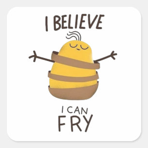 Believe square sticker