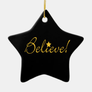 Believe star ornament
