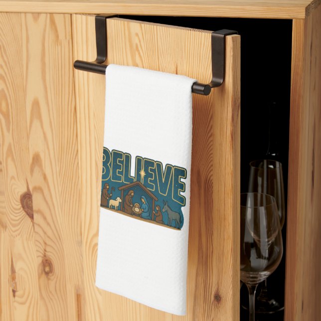 Believe Tea Towel (Thirds Fold)