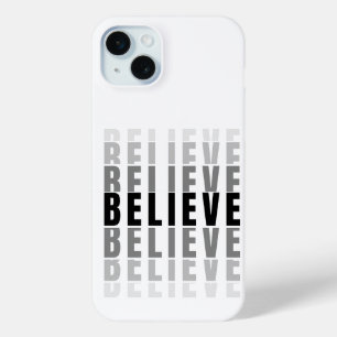 BELIEVE Text Effect Design  iPhone 15 Mini Case