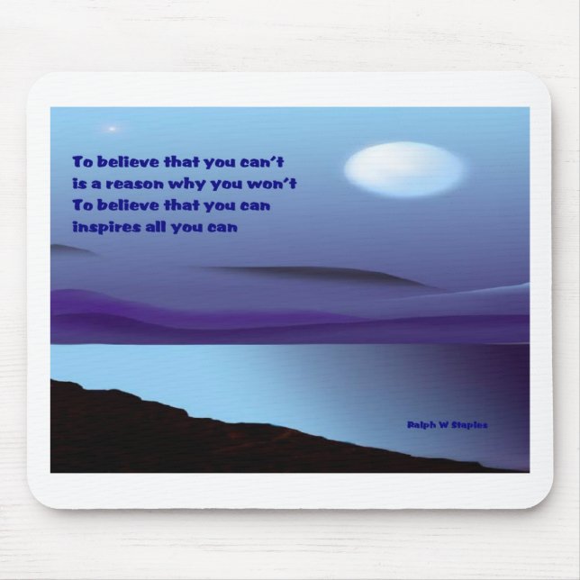 Believe that you can mouse pad (Front)