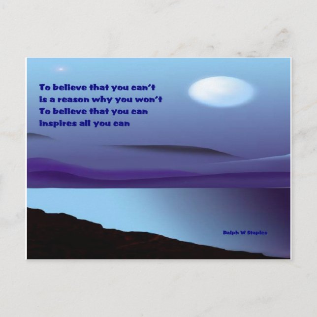 Believe that you can postcard (Front)