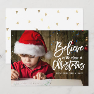 Believe The Magic of Christmas Holiday Card