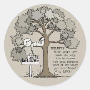 BELIEVE to LIVE Classic Round Sticker
