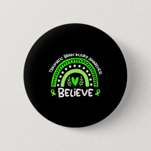 Believe traumatic brain injury awareness month 6 cm round badge