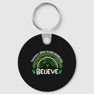 Believe _ Traumatic Brain Injury Awareness Month Key Ring