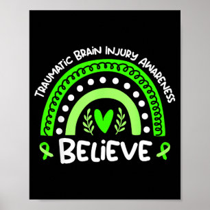 Believe traumatic brain injury awareness month poster